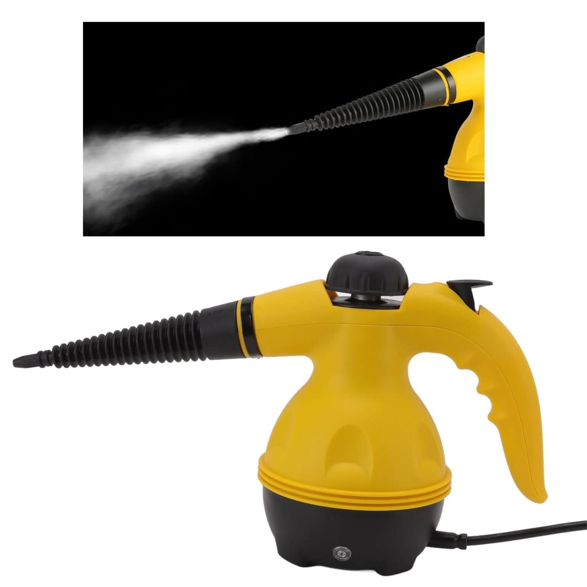 Pulitore a Vapore Portatile per Disinfezione – 1000W, 6 Accessori Inclusi, Serbatoio 350 ml, Cavo 2,8 m, Ideale per Pavimenti, Cucina, Bagno e Interni Auto | VAPERO