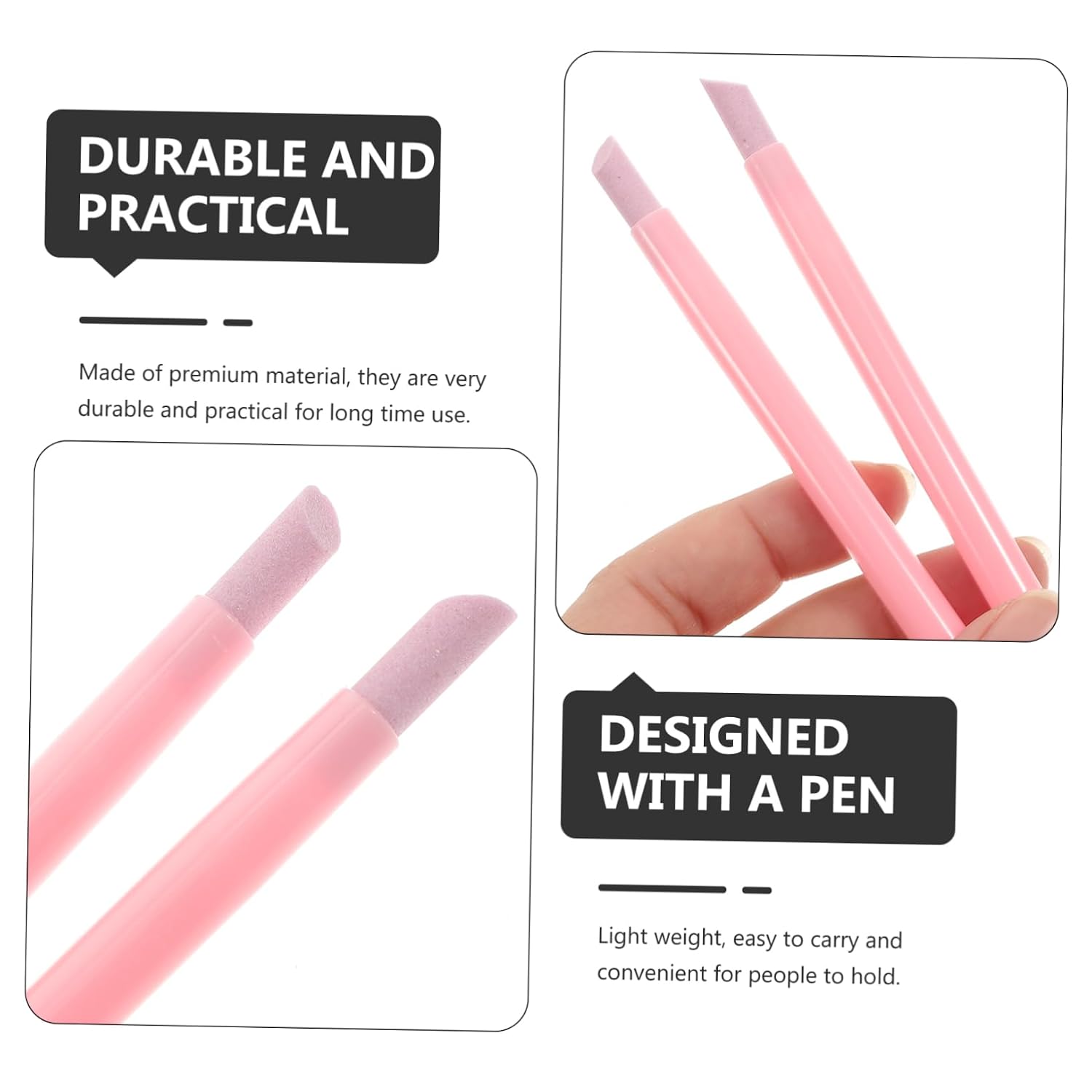 MERRYHAPY 2pcs Professional Nail Art Tools Nail Polish Stick Cuticle Pusher Kit for Remover