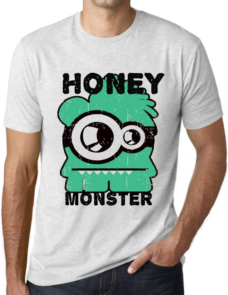 Men's Graphic T-Shirt Honey Monster Eco-Friendly Limited Edition Short Sleeve Tee-Shirt Vintage Birthday Gift Novelty Vintage White 4XL