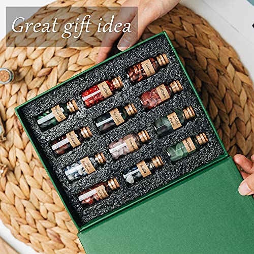 Khocoee 48Pcs Different Crystals And Healing Stones, Gemstone And Crystals Bottles, Chakra Healing Crystals For Witchcraft, Great Choice For Gift, Collection And Home Decor #TOP2