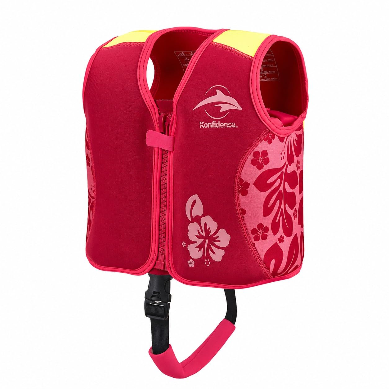 Konfidence Premium Swim Vest – For Baby, Toddler & Kids Up to 12 Years - UKCA/CE & Swim School Approved with Adjustable Buoyancy Ideal for Learning to Swim (Oahu Pink, S (Up to 3 years))