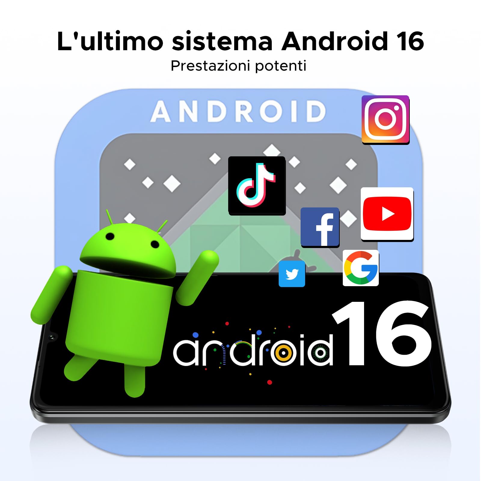 DOOGEE Note 59 Pro+ Smartphone 5G Android 16 Gemini AI, 512GB ROM+36(12+24) GB RAM Telefono Cellulare, 6250mAh 6.75" HD+120Hz Schermo Telefoni 50MP+8MP, Cellulari Face Unlock/Fingerprint/NFC, Nero