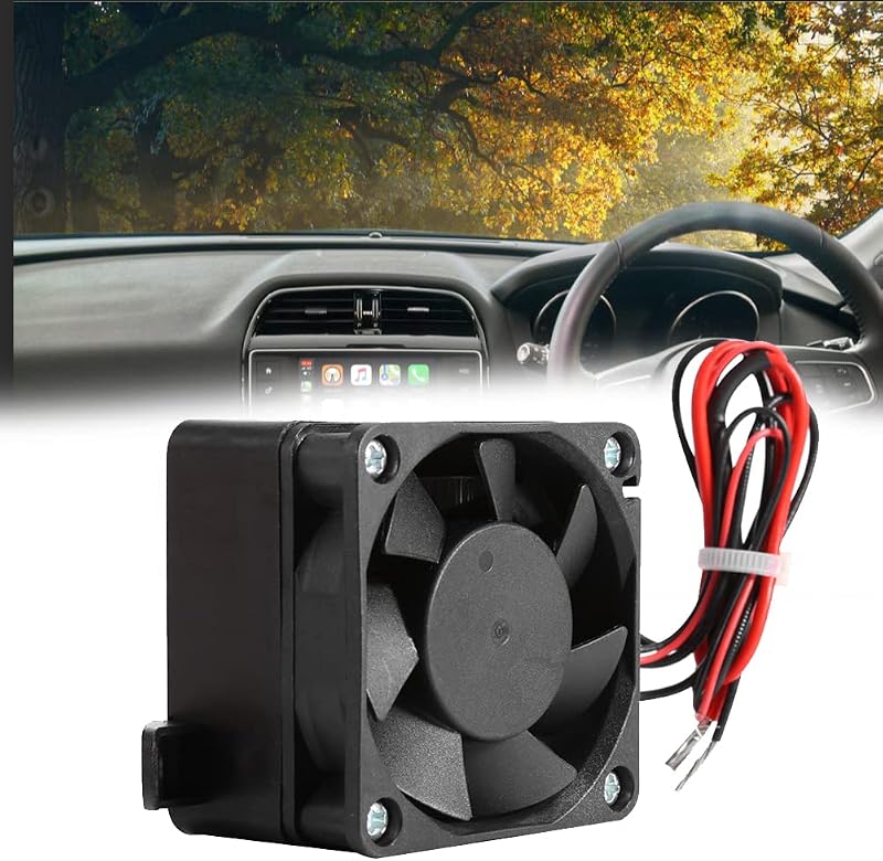 Zerodis Calentador de ventilador eléctrico PTC de temperatura constante para incubadora de calefacción de espacios pequeños para automóviles, calentadores de calefacción de temperatura constante que ahorran energía (24V 180W)