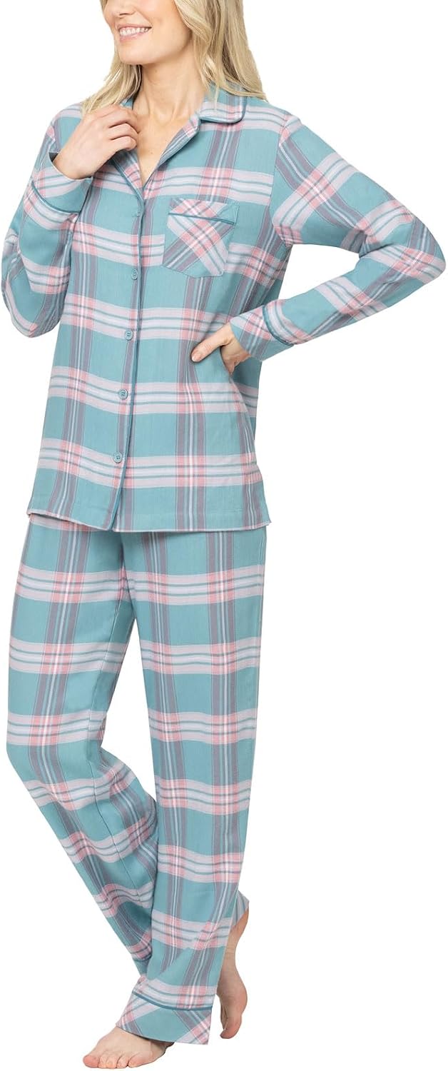 PajamaGram World's Softest Flannel Women's Boyfriend Pajamas