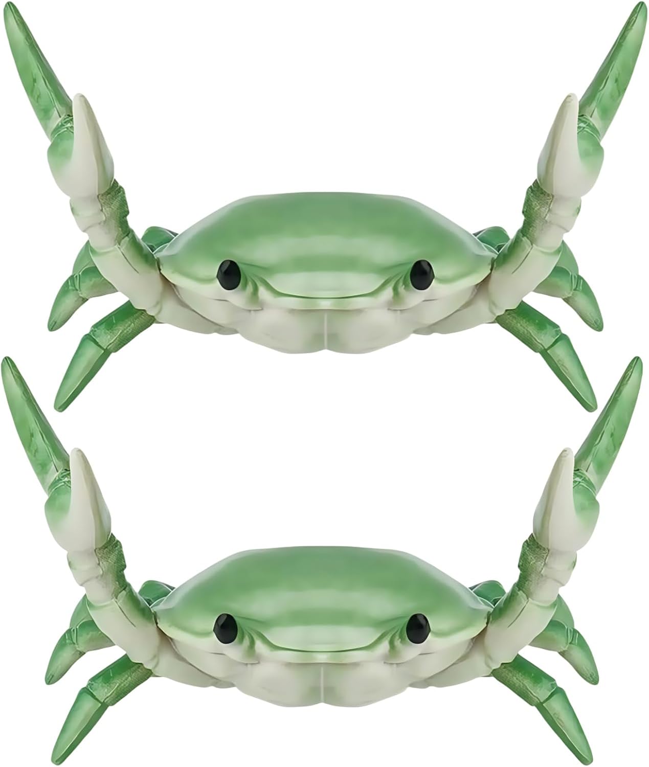 2Pcs Green Creative Crab Pen Holder Weightlifting Crabs Pen Stand Storage Rack, Pencil Holders Desk Supplies Holders and Dispensers, Desk Accessories and Workspace Organizer