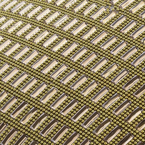 Housse de coussin doré 45x45 cm - Lot de 2 avec perles intégrées