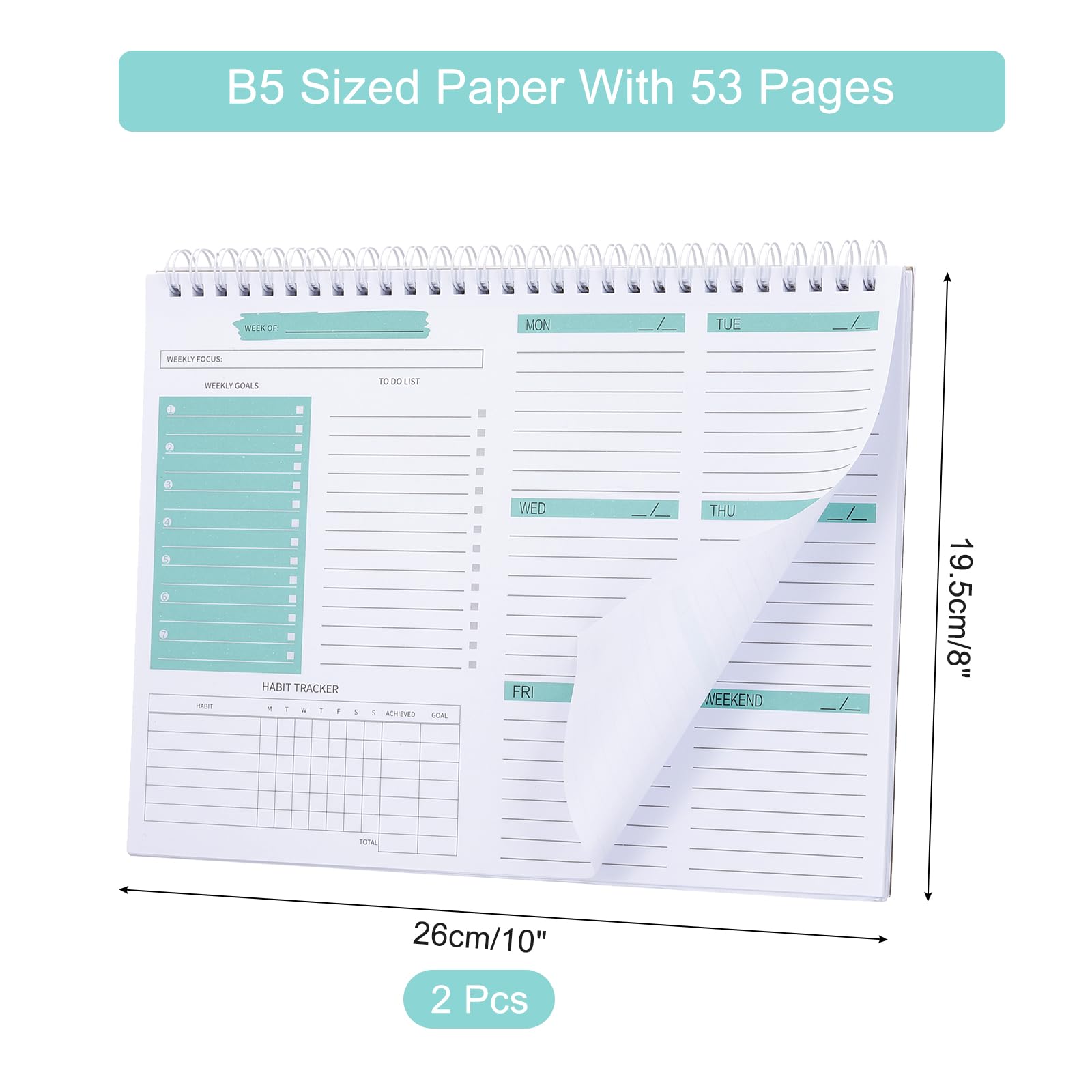 PATIKIL Undated Weekly Planner - Image 2