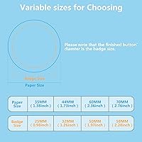 Vista 5 de 100 Pieces Blank Button Badge Parts for Button Maker Machine, Metal Shells Metal Back Cover and Clear Mylar Components, DIY Crafts Arts Supplies for