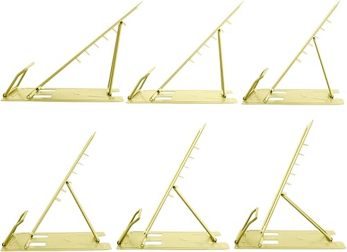 Miniatura 4 de Honagu Soporte de metal para libros de escritorio, soporte para libros para leer manos libres, soporte ajustable para documentos de libros de