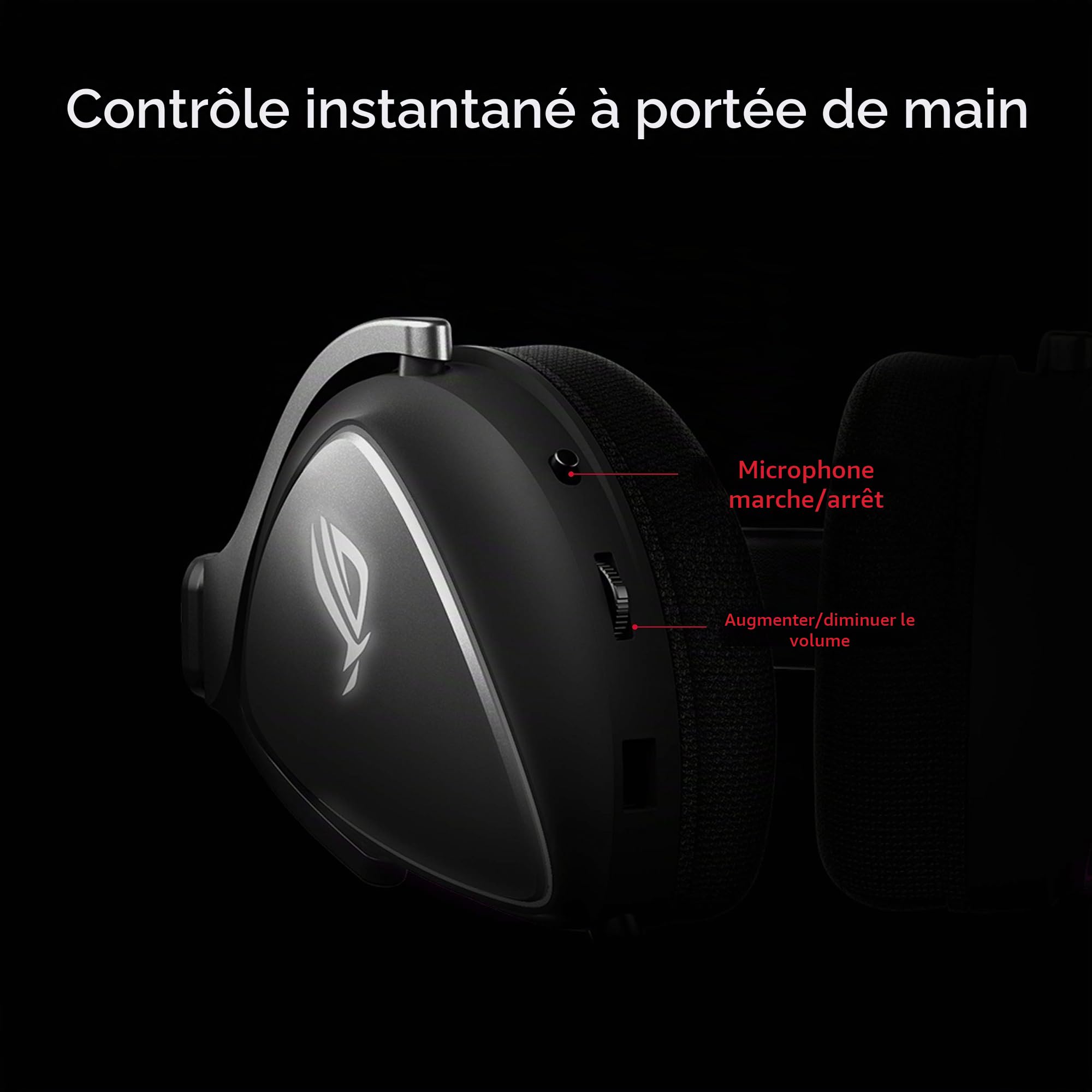 ASUS ROG Delta Core - Casque Gaming avec Un Son immersif pour Vos Jeux - Confort Optimal - Compatible avec Les PC, PS4, Xbox One, Nintendo Switch et appareils Mobiles