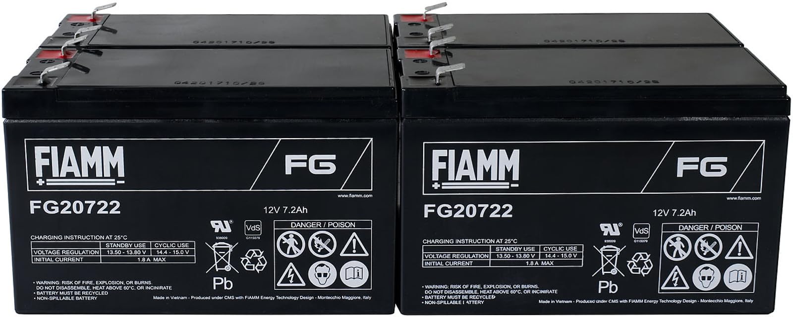 Fiamm Ersatzakku für USV APC Smart-UPS SUA1500RMI2U, 12V, Lead-Acid