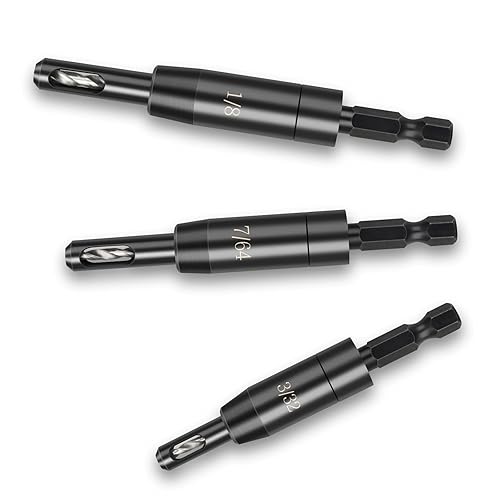 CC2430 Broca autocentrante surtida para Bosch, con resorte de 3 piezas, cambio de clic, vástago hexagonal de 14 de pulgada para cambios rápidos de