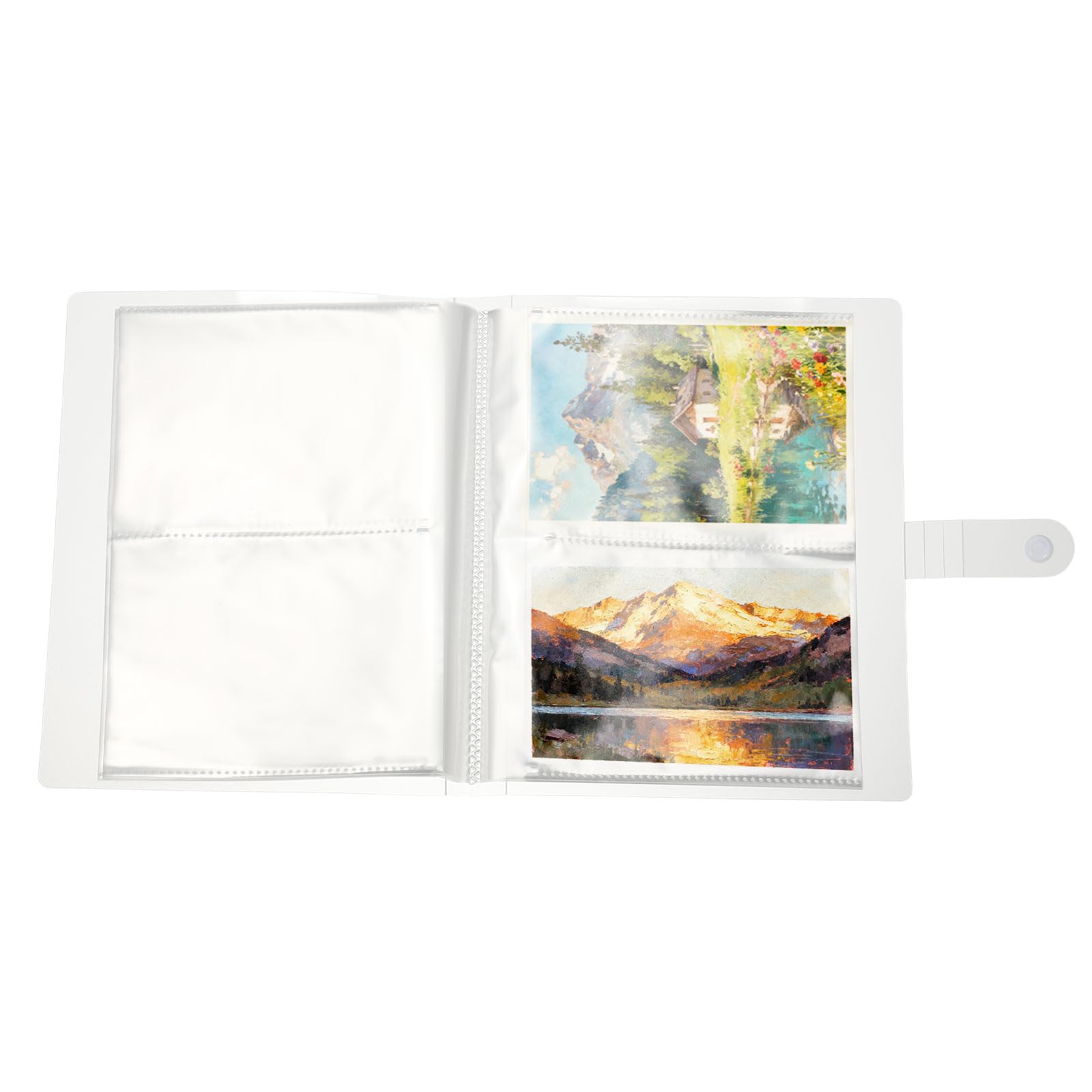 PATIKIL 4x5.5 Index Card Holder, 1 Pack Clear Index Card Binder Flash Cards Organizer Storage Pouches 30 Page Hold 120 Cards Plastic Booklet Folder for Notecards&Recipe Notebook