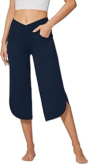 Wide-Leg Flowy Capri Pants