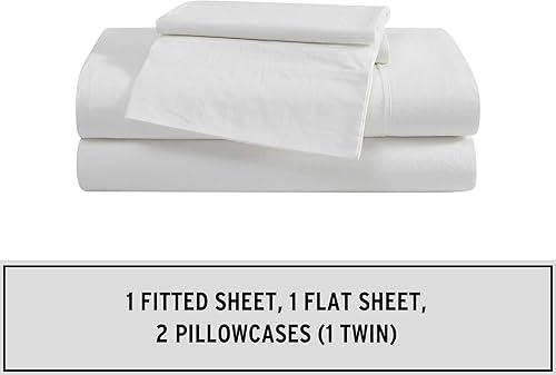 Miniatura 3 de Eddie Bauer - Juego de sábanas tamaño King, juego de ropa de cama de percal lavado con bolsillos profundos, súper suave, 100% algodón de lujo con