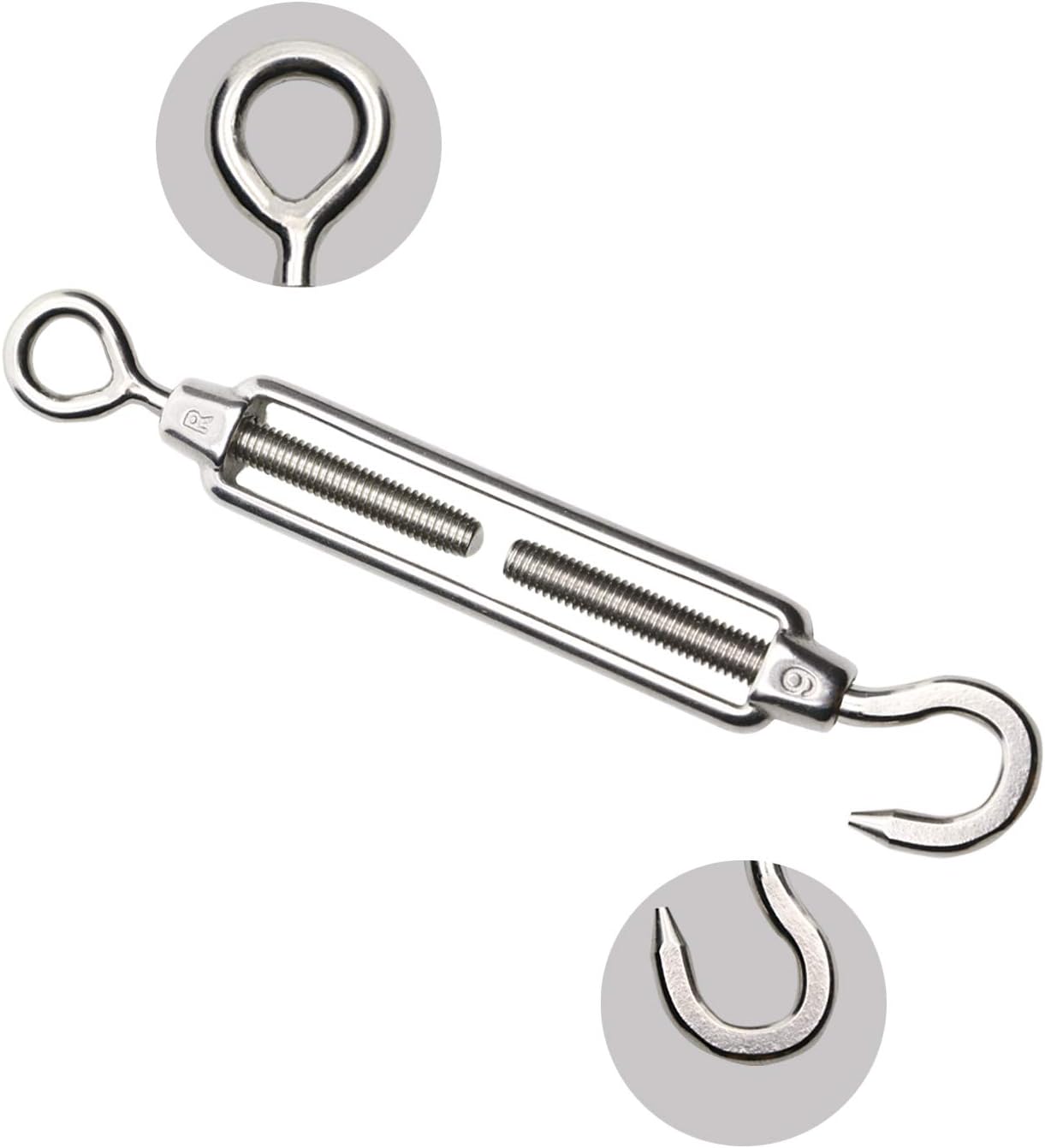 PENTA ANGEL M6 Hook Turnbuckle Stainless Steel 304 Eye Turnbuckle Wire Rope Tension (5) image 3