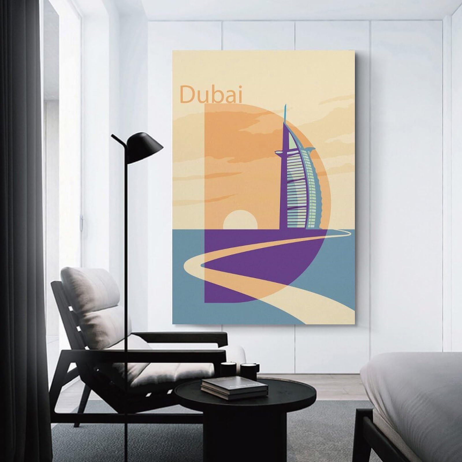 Junmoney Dubai Travel (3) Room Decor Wall Art, 20x30inch(50x75cm), for Bedrooms, Workspaces And Everyday Interiors, An Adaptable Decor Piece for Home Use