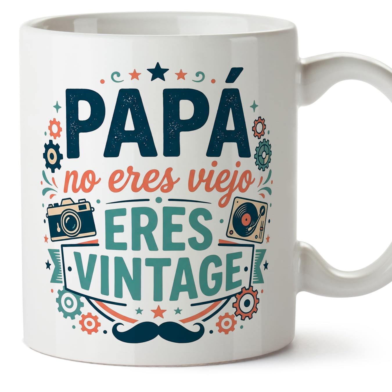 MUGFFINS Taza mamá con frase Para el mundo eres una madre pero para la familia eres el mundo en Español | regalo madre | 330 Ml 11 oz | Idea original para regalar | progenitores v1 — view 99