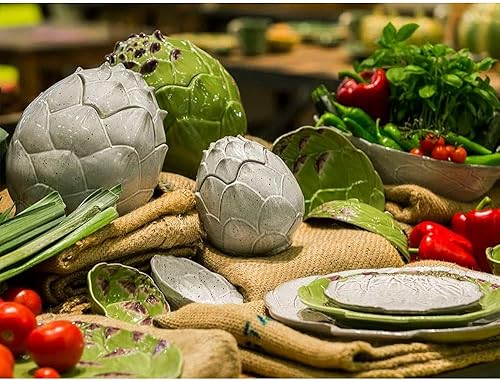 Miniatura 4 de Bordallo Pinheiro Plato llano de alcachofa verde, juego de 2