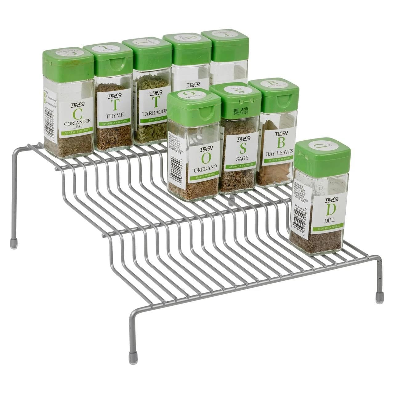 Urbnliving 3-Tier Spice Rack Kitchen Shelf Organizer – Metal Storage Stand For Jars, Bottles, Condiments, And Pantry Essentials, Space-Saving Countertop And Cupboard Rack (Set Of 1)