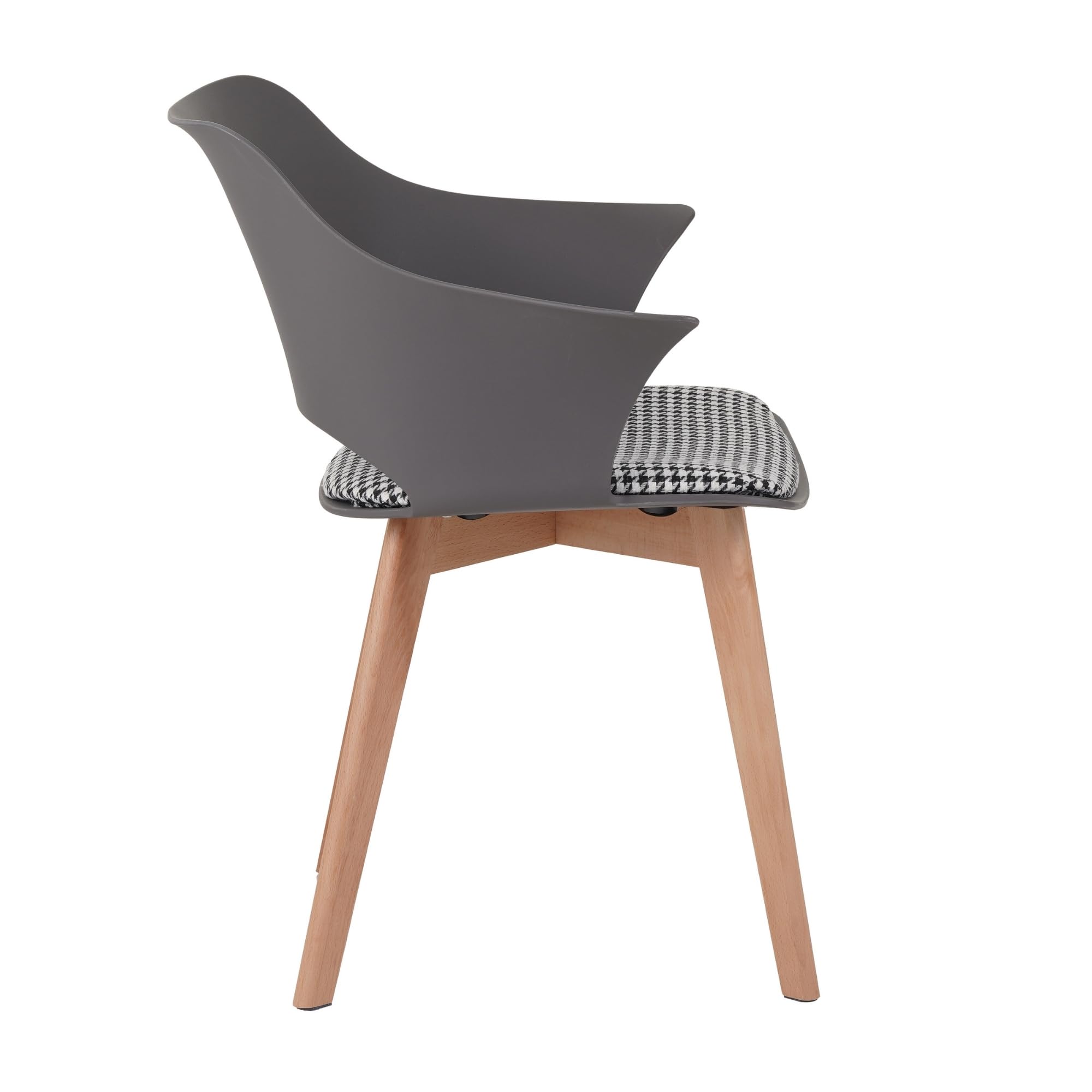 Albatros Eetkamerstoelen, set van 4 Aalborg, grijs - beukenhouten massief-houten poten, Scandinavisch retro-design, comfortabele schelpstoel - Elegante keukenstoel, eetkamerstoel voor eettafel Albatros Eetkamerstoelen, set van 4 Aalborg, grijs - beukenhouten massief-houten poten, Scandinavisch retro-design, comfortabele schelpstoel - Elegante keukenstoel, eetkamerstoel voor eettafel