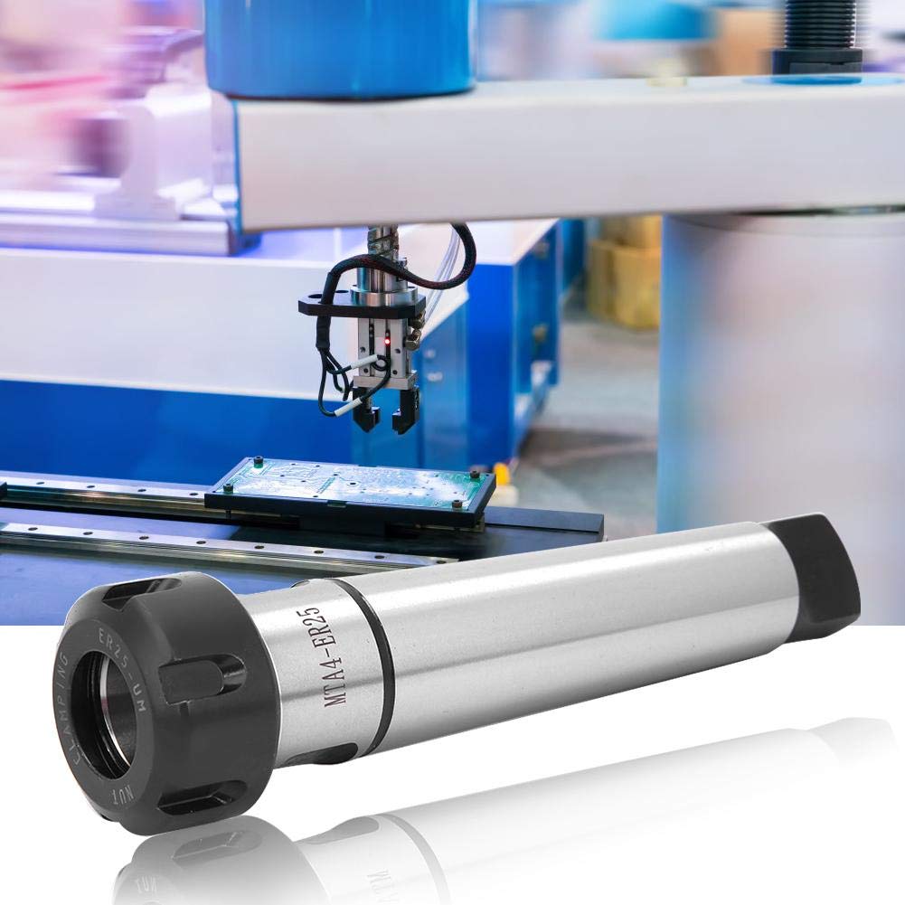 Supporto per Gambo per Pinza Chuck, Acciaio Al Carbonio Coda Piatta Supporto per Codolo Conico Morse per Fresatrice MTA4-ER25/MTA4-ER20/MTA4-ER16(MTA4-ER25),Portautensili Di