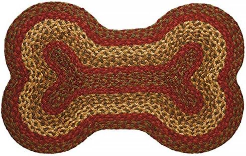 IHF Rugs Cinnamon Braided Dog Bone Rug