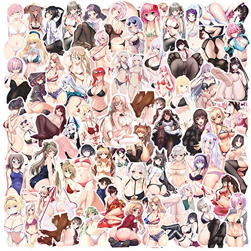 198PCS Anime Sexy Girl Laptop Stickers for Adult,Hot and Sexy Bomb Pinup Girls Stickers,for Decorating Laptop, Car, Water Bottle (Anime Sexy Girl Stickers)