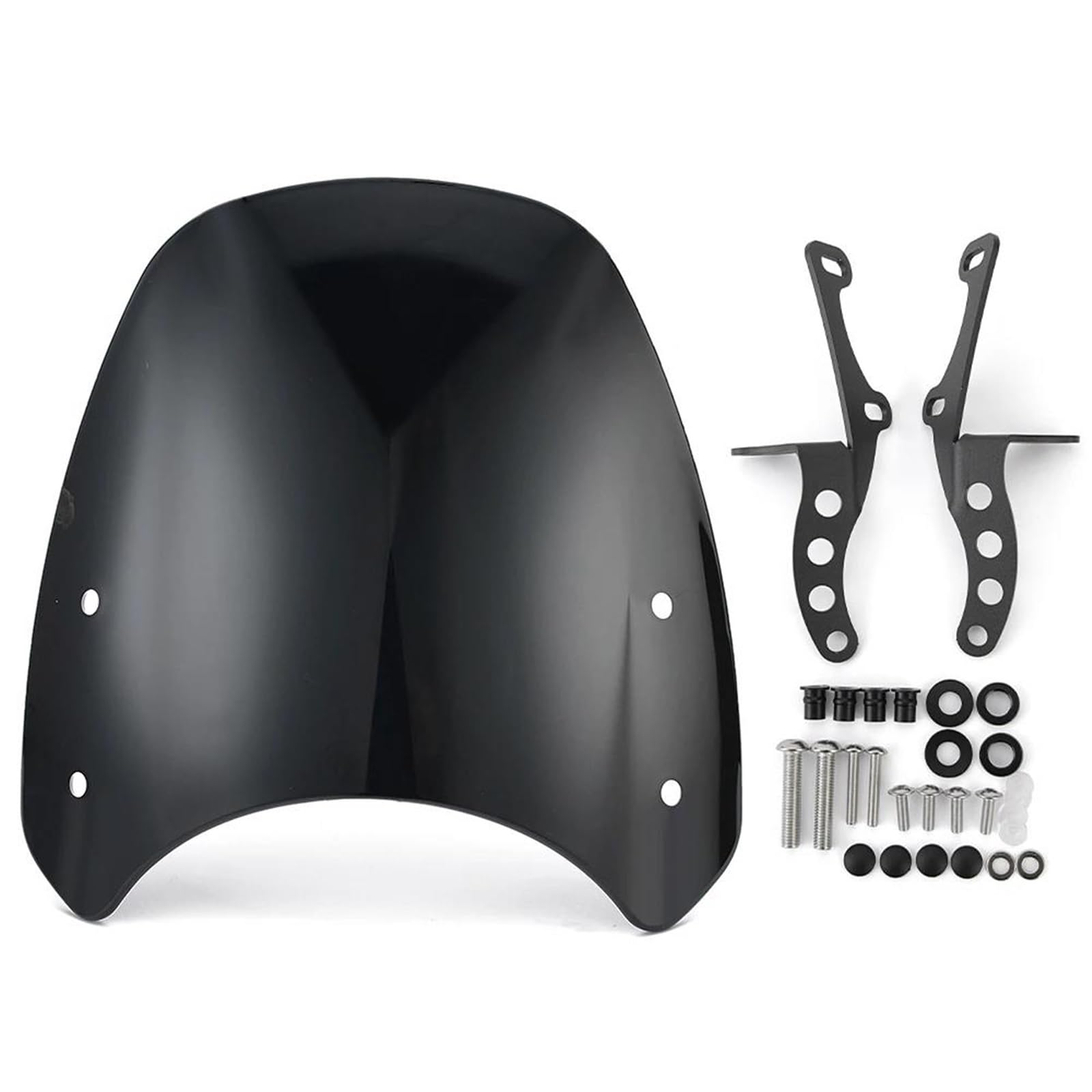 Pantalla Deflectores De Parabrisas Motocicleta para Kawasaki para Eliminator 500 2024-2025 Protector De Carenado, Alerón Y Deflector Delantero Carenado De Alerón(Negro)