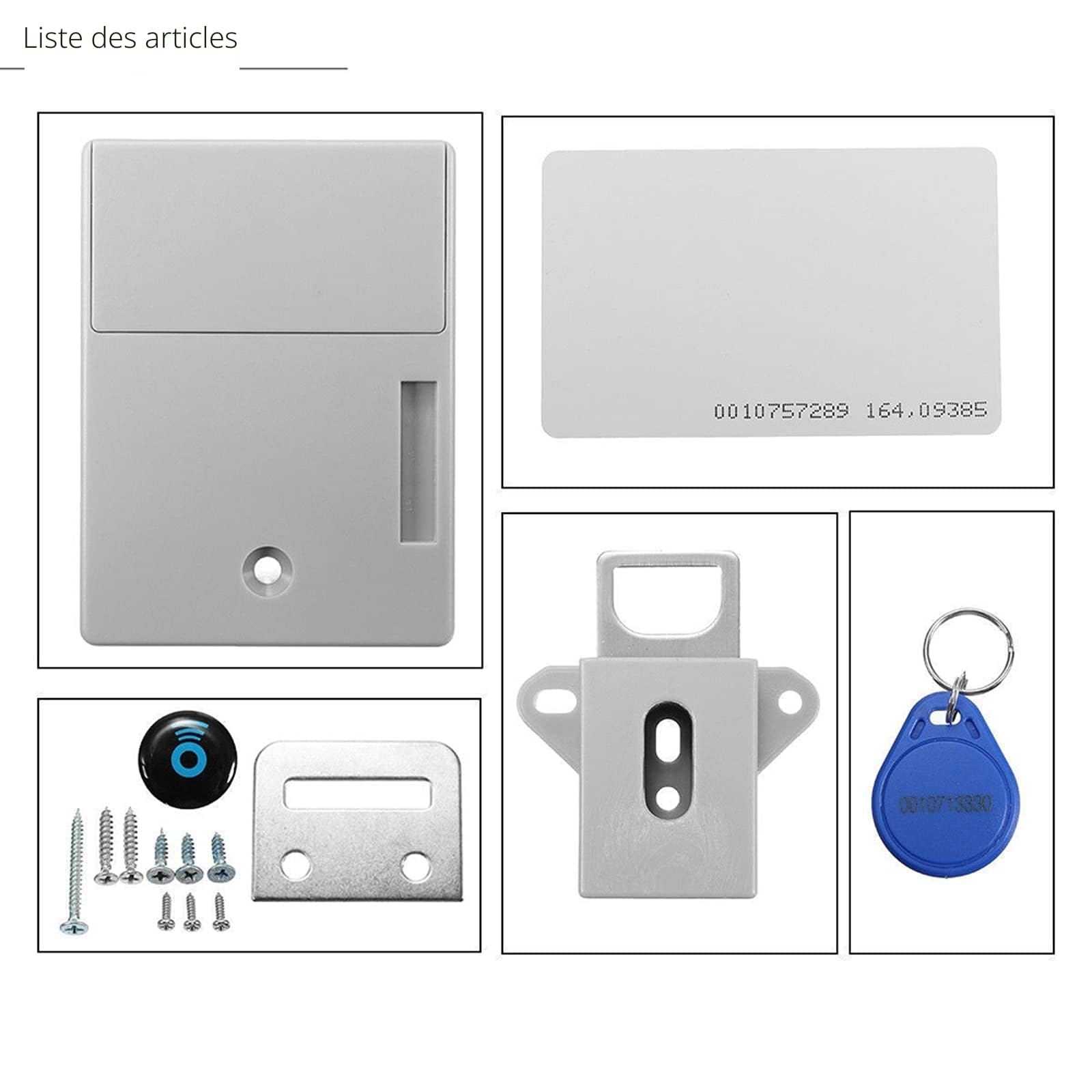 Serrure de porte à piles avec carte à puce IC, capteur pour placard et tiroir, SmartLock intelligent invisible et numérique DIY sans trou perforé