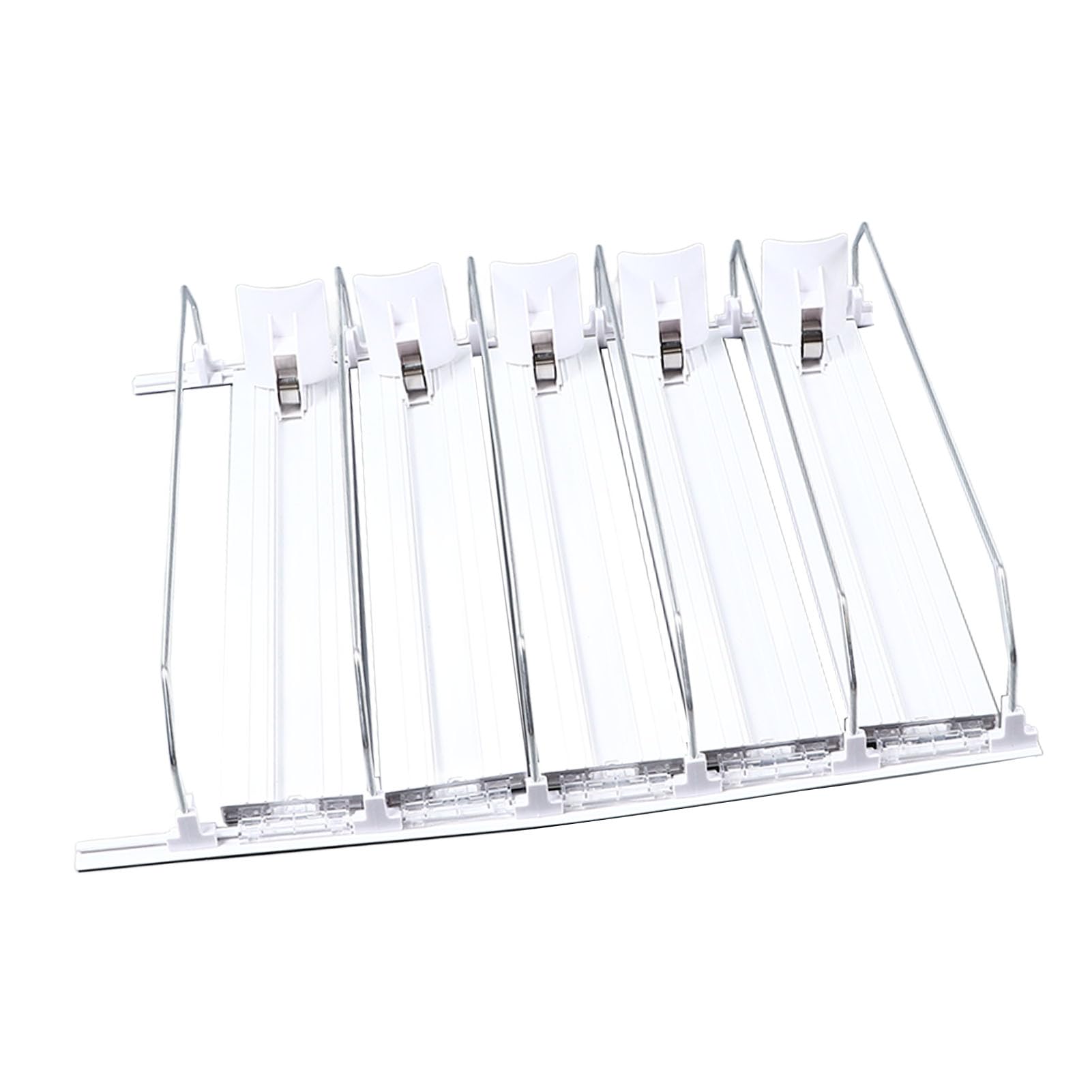 Organizador de Latas de Bebidas ABS, Recarga Automática, Fuerte Capacidad de Carga, Ancho Ajustable, Organizador de Bebidas para Refrigerador (WHITE)
