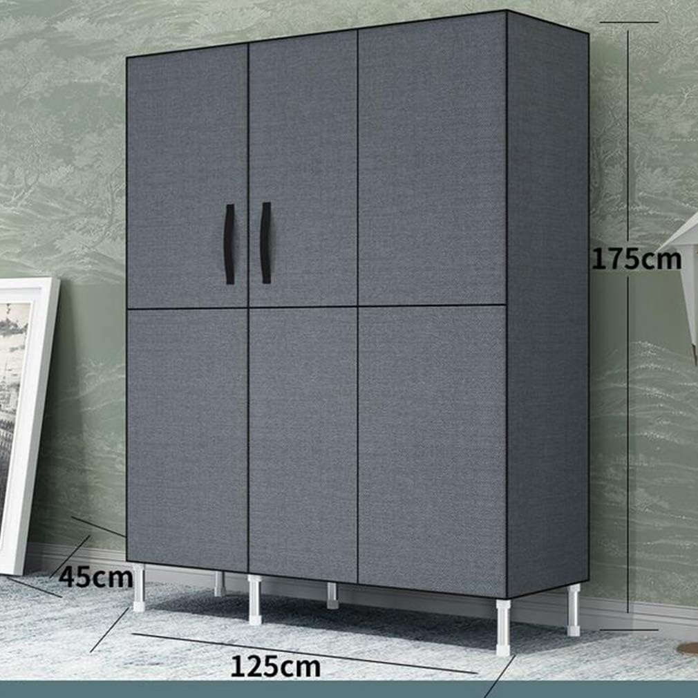 Cloth Wardrobe Clothes Closet, Portable Closet Wardrobe Storage Closet Standing Closet Fabric Cabinet Portable Wardrobe,D_125x45x175cm