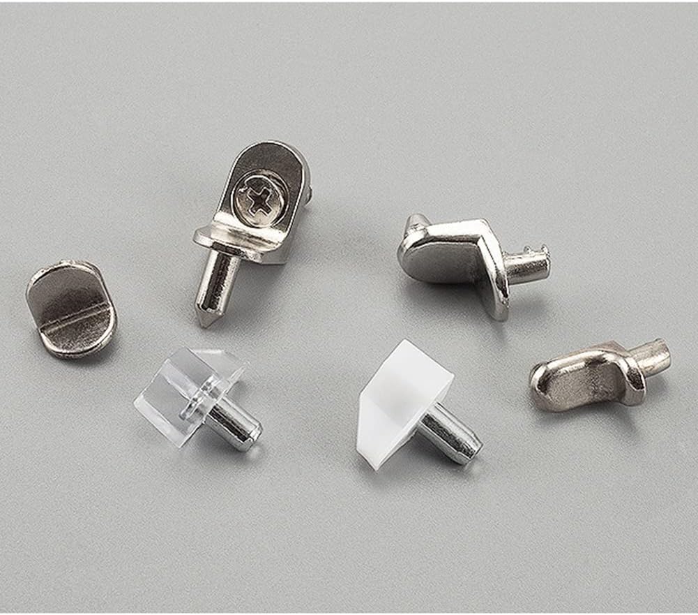 Shelf Brackets Supports Cabinet - 15pcs Shelf Bracket Pegs Laminate Tray Wardrobe Zinc Alloy Partition Tray Shelf Pins Support for Cabinet Furniture Closet