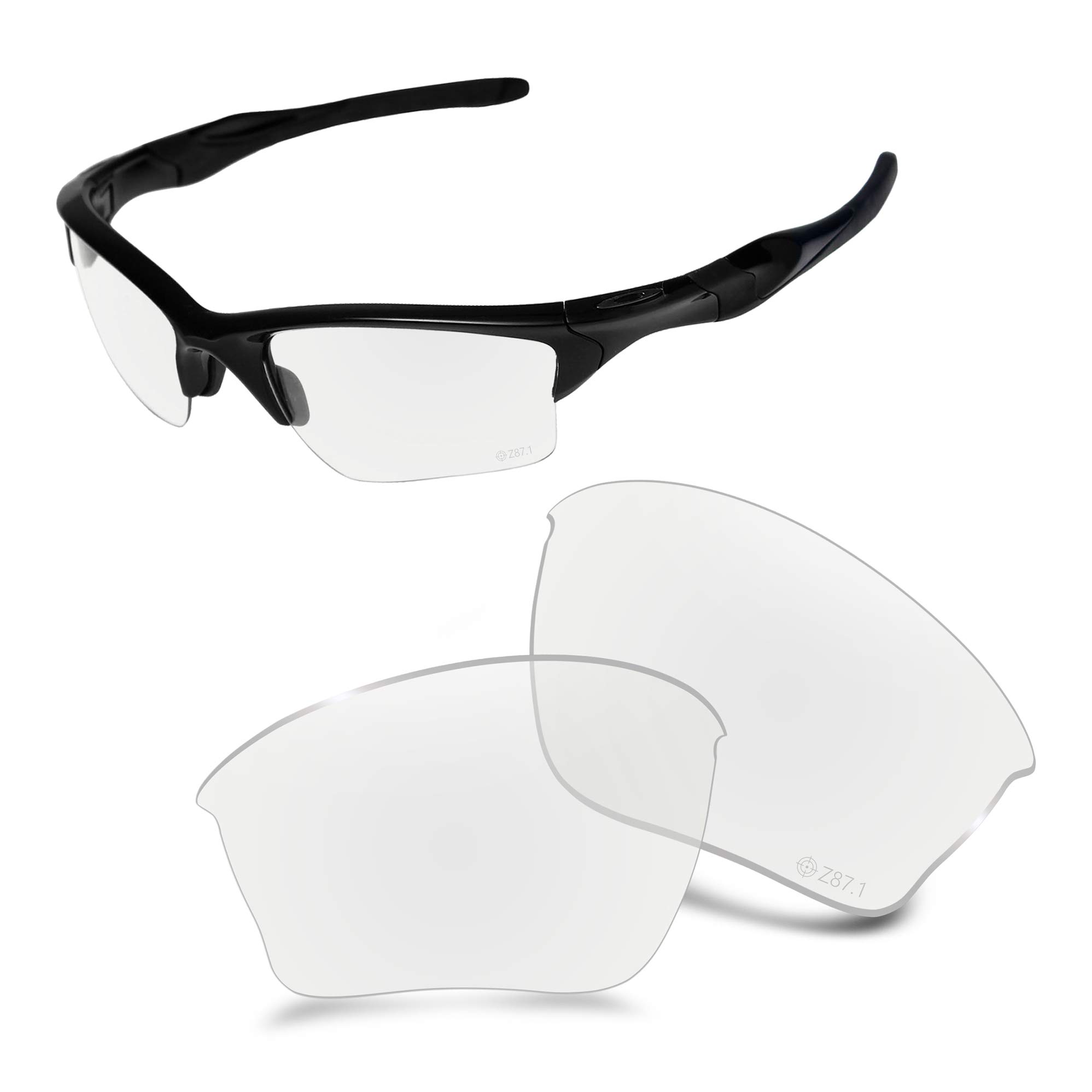 Aozan Men's Hi-Def Clear Ansi Z87.1 Replacet Lenses Compatible With Oakley Half Jacket 2.0 Xl Oo9153 Sunglasses