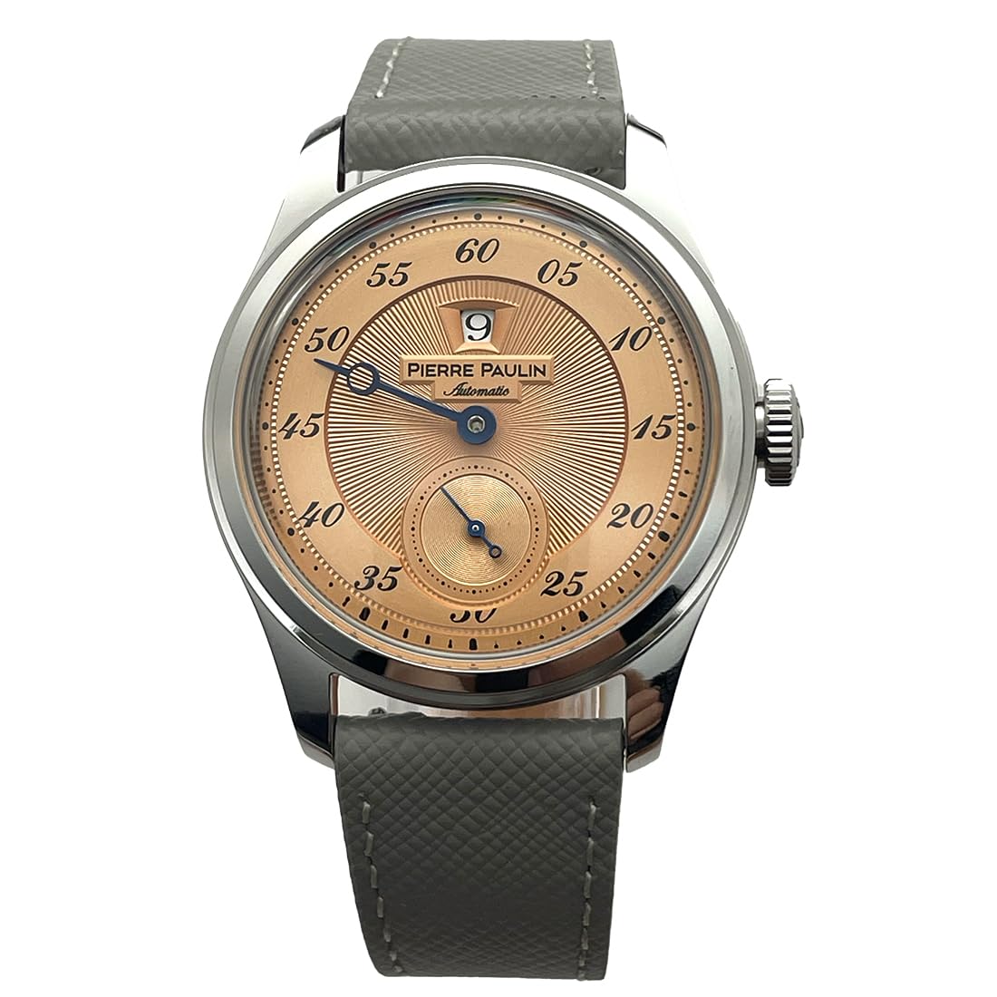 New Pierre Paulin Jumping Hour Men Watch Automatic Seagull ST17 Mechanical Watch Steel Watch Vintage Date Window 38mm