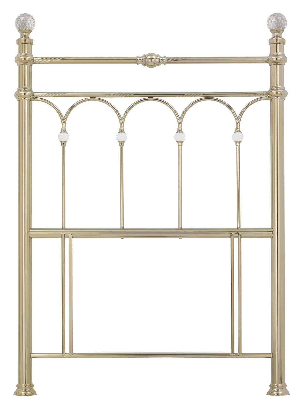 Krystal Champagne Brass Headboard Single 90cm
