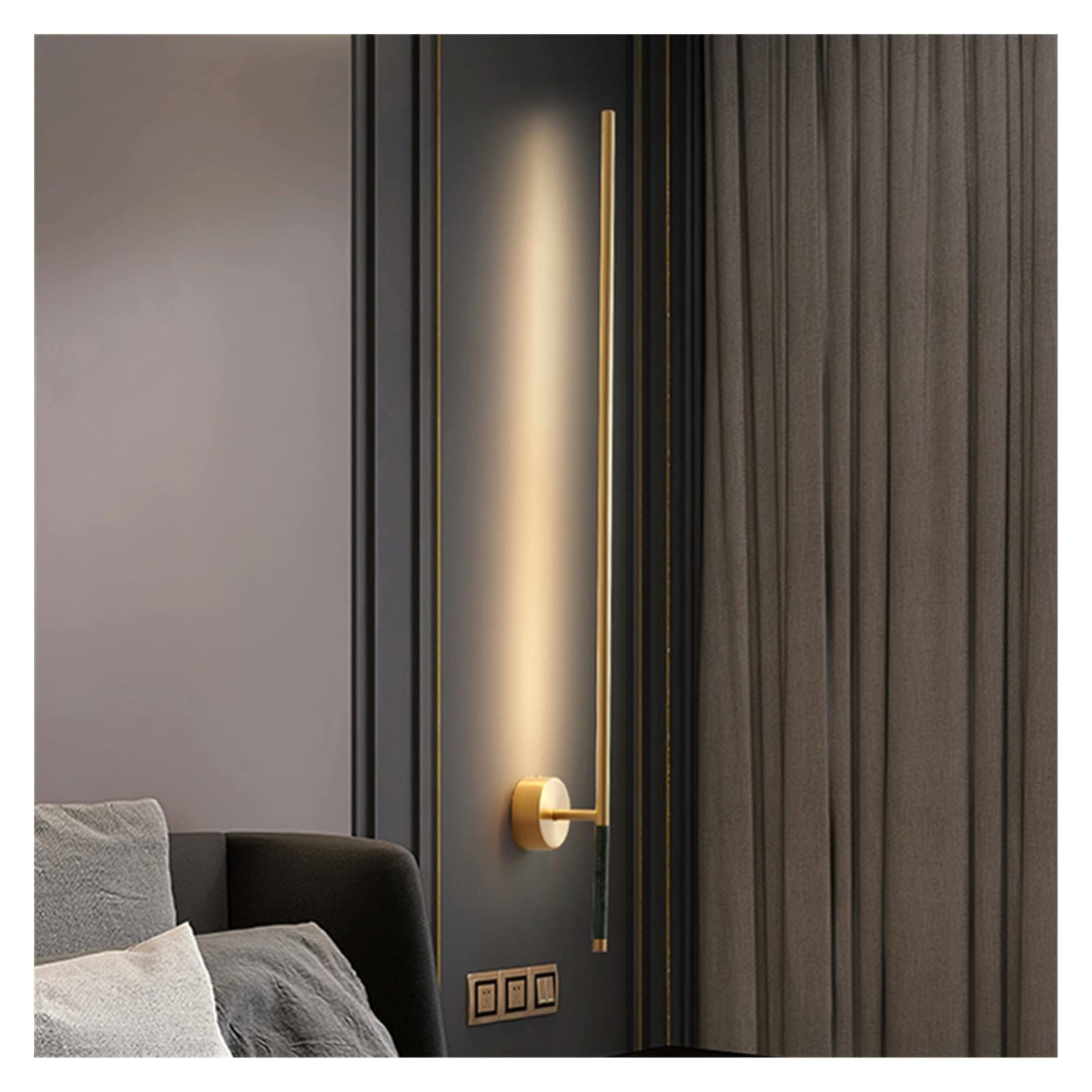 Applique LED en cuivre pour miroir de courtoisie et salle de bain rétro chic