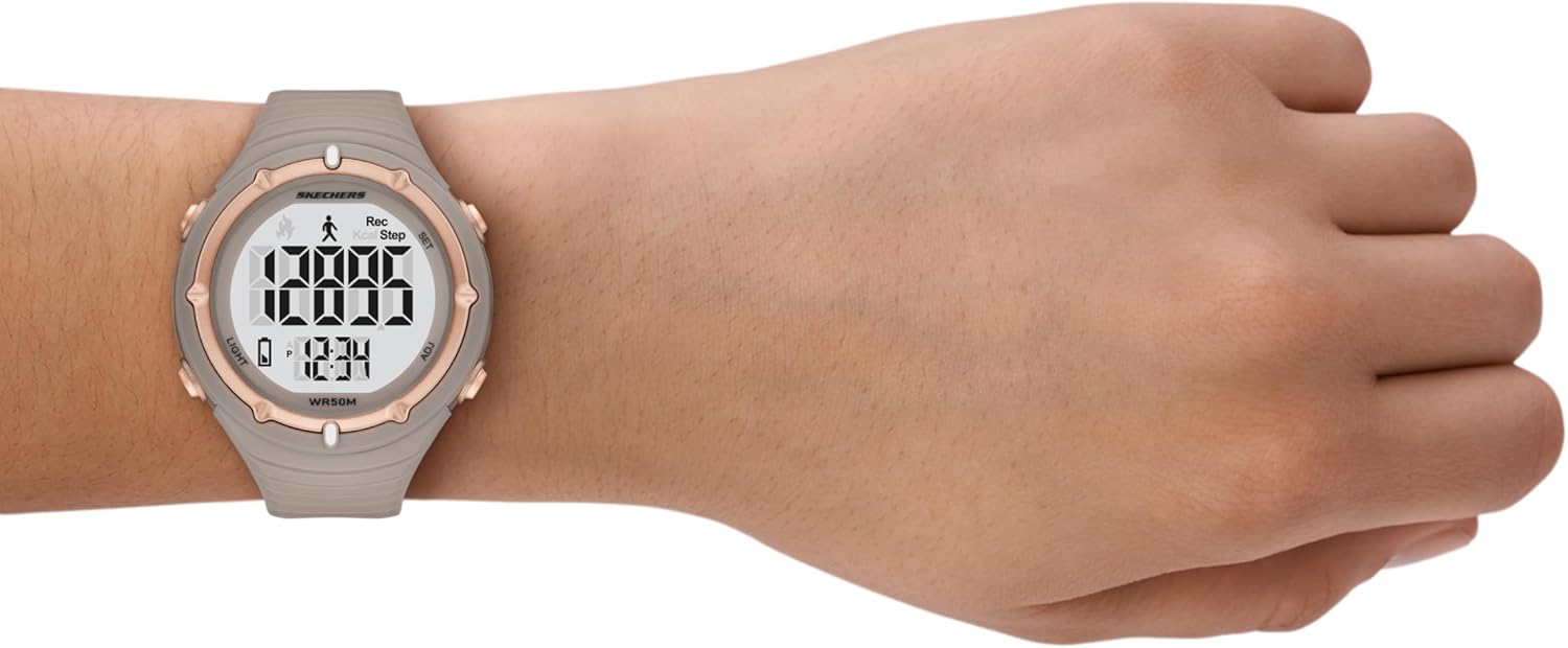 Skechers Women's Skywood Digital Gray Plastic Watch (Model: SR2158) - Image 4