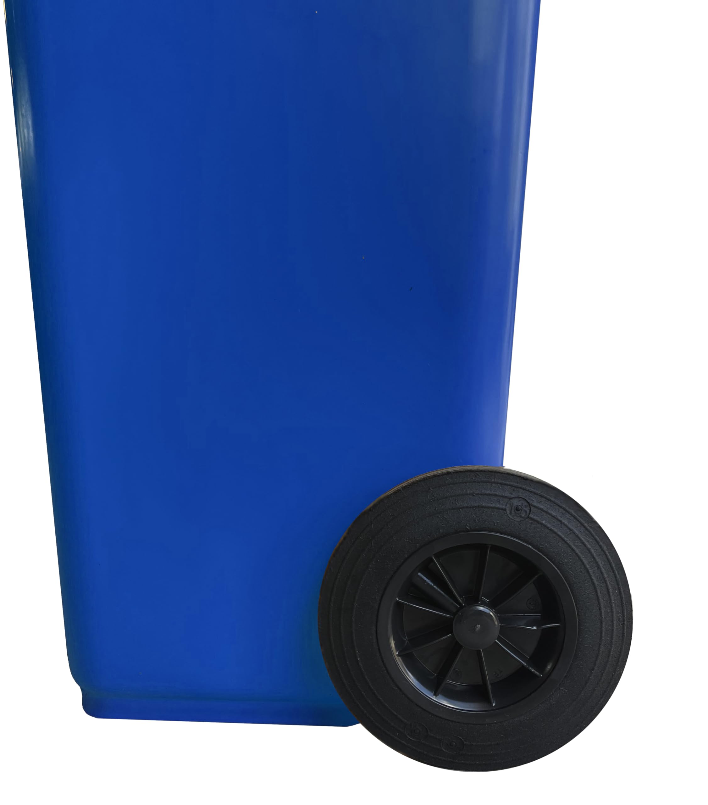 Mobil Plastic - Bidone Raccolta Differenziata 120 Litri con Coperchio e Ruote per Uso Esterno | Colore Blu | Plastica Resistente | Certificato UNI EN 840