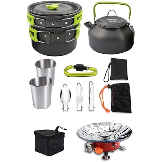 BYRM 11 PCS Camping Cooking Set