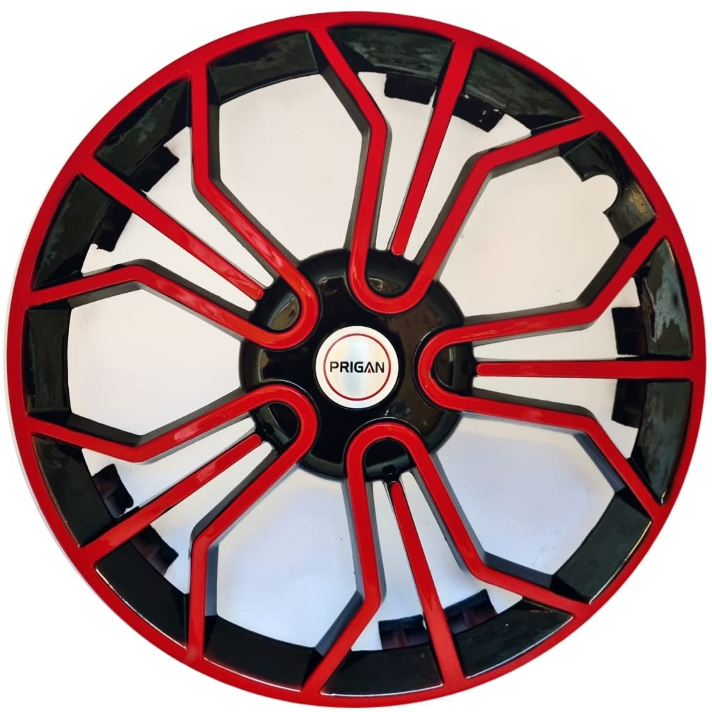 PRIGAN Verna Black Red Wheel Cover 15" for Hyundai Verna (Set of 4 Pcs