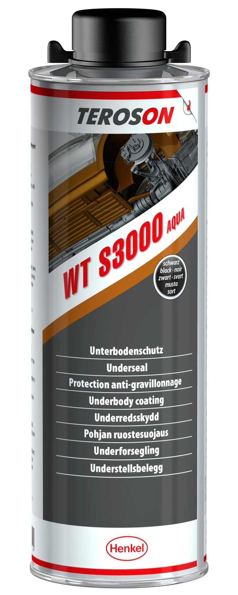 Terotex Super 3000 Aqua Teroson revêtement carrosserie anti-gravillon gris 1L