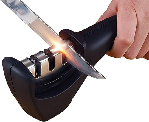 Afilador de cuchillos afilador de cuchillos de rueda de diamante, accesorios de cuchillos de cocina, artículos esenciales de cocina, afilador de