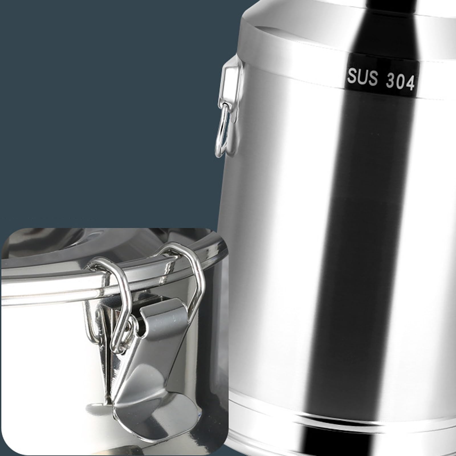 Stainless Steel Milk Can Heavy Duty Milk Jug Milk Bucket Wine Pail Bucket Bottle Liquid Container Storage for Kitchen Restaurant(28L)