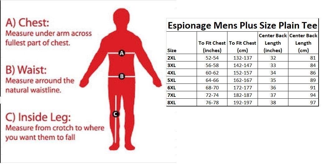 Espionage T-shirt da uomo in puro cotone, confezione da 3, tinta unita