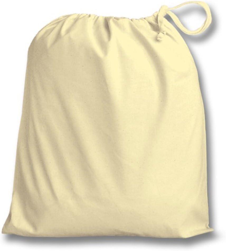 Natural Large 100% Cotton Drawstring Bag 38x43cm - ideal for Gift bags, Gym, Swim, Shoes, Storage
