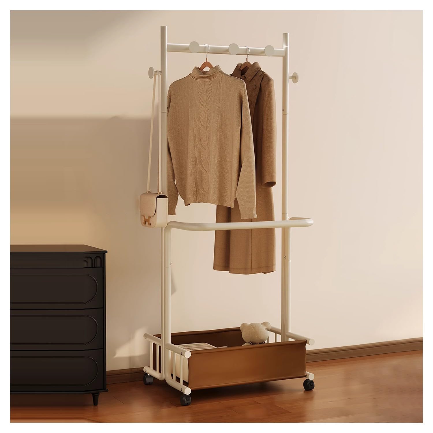 Porte-manteau tringle de suspension contre l'encombrement des entrées