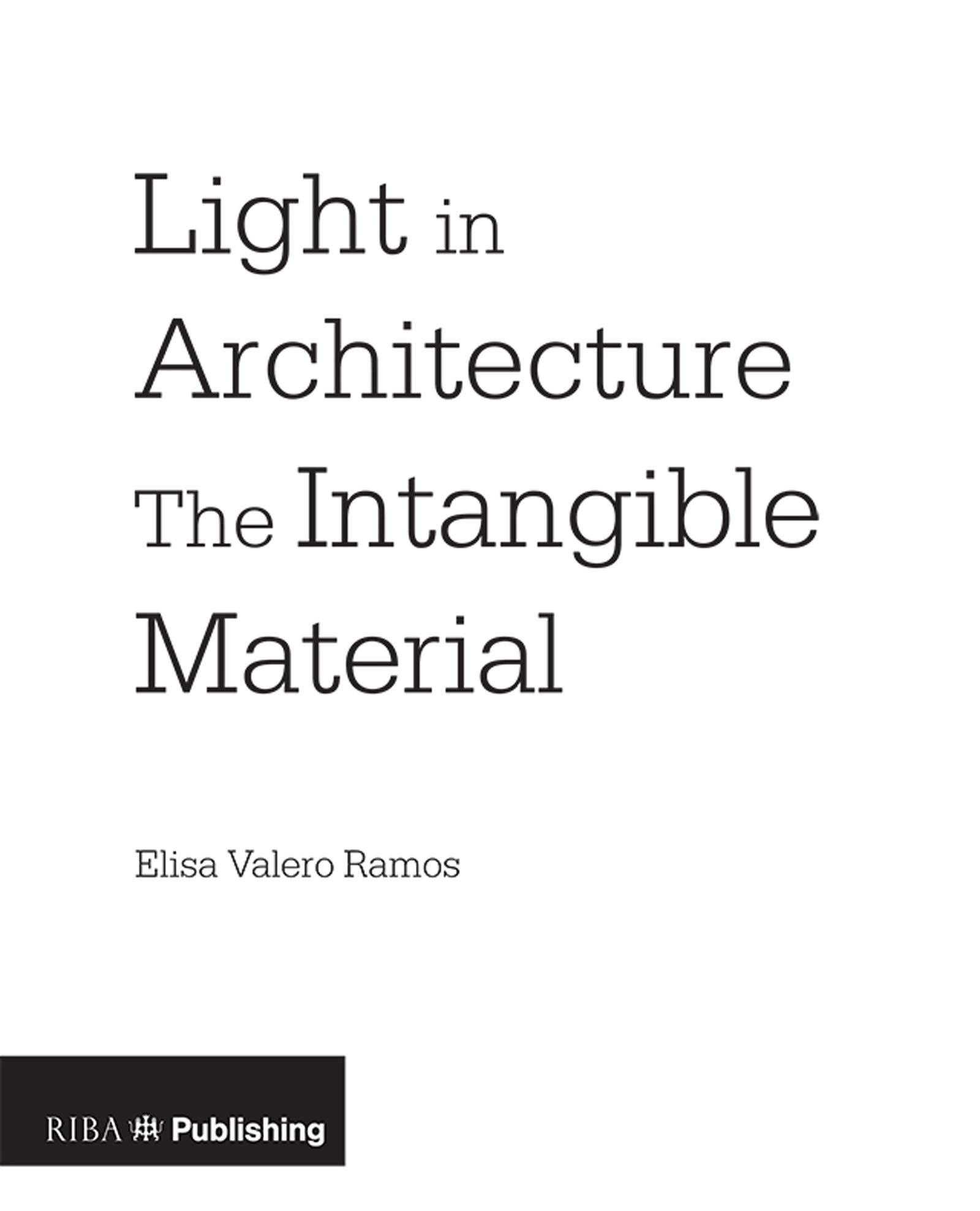 Light in Architecture livre design intérieur théorie de la lumière esthétique espace