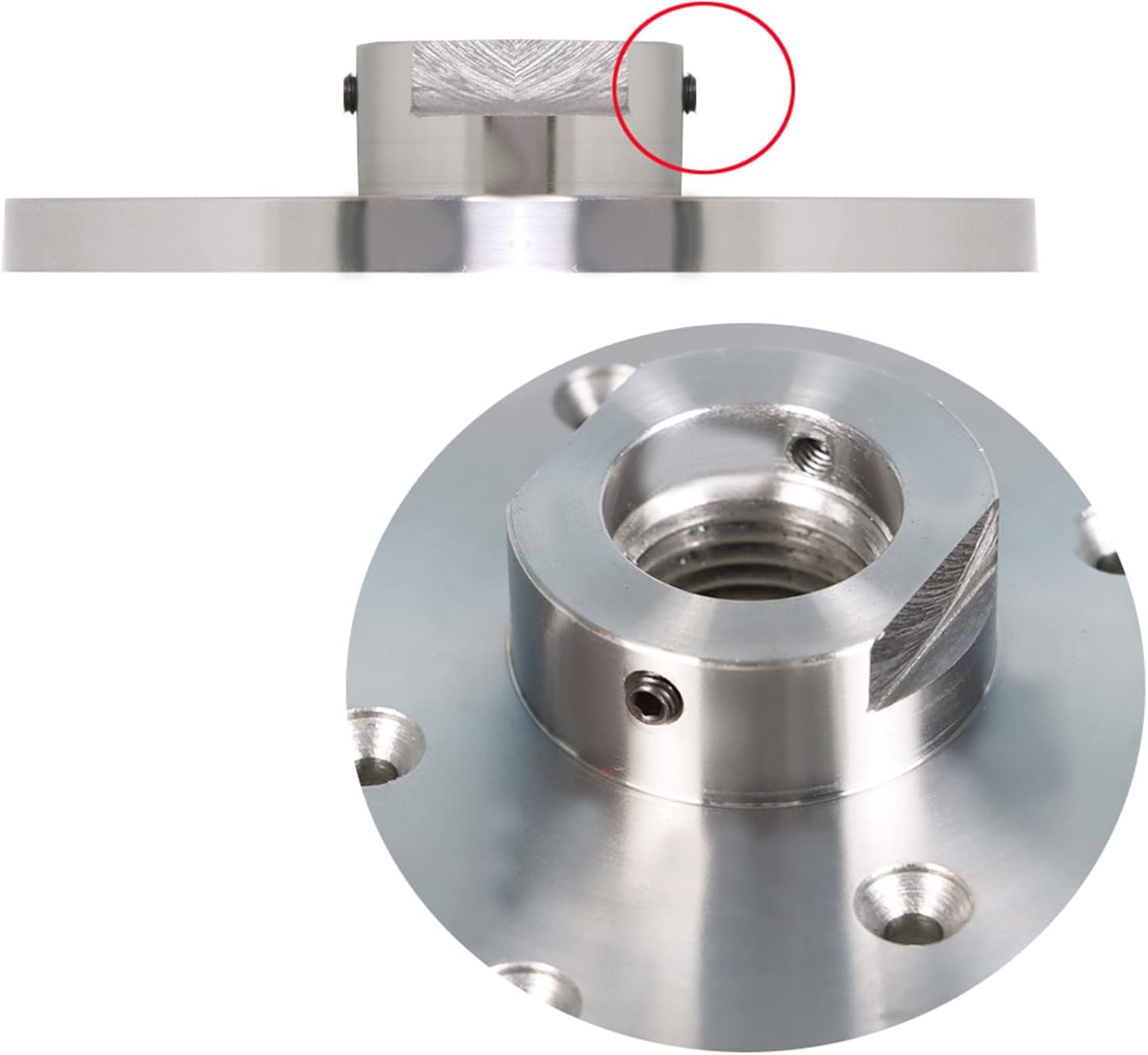 kimllier 6-Inch Steel Lathe Faceplate Wood Lathe Face Plate Fit for 1-1/4-Inch x RH 8Tpi Spindle with Locking Set