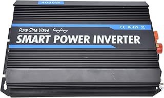 Inversor Solar, Inversor de Onda Senoidal Pura, Conversor de Energia de 12V Dc para 220V Ac, Inversor de Potência de Liga de Alumínio Com 2 Ventiladores Embutidos, para Casa, Camping(6000 W)